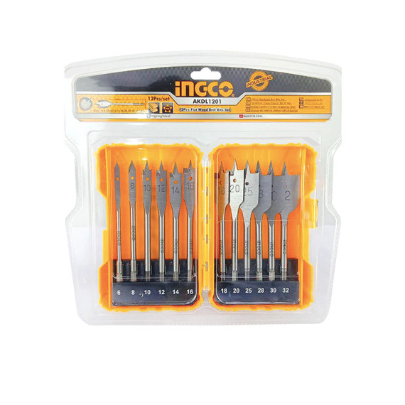 Ingco ხის ამოსაჭრელი პირის 12 ცალიანი კომპლექტი (AKDL1201)