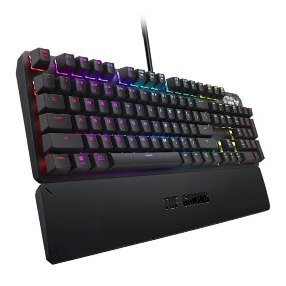 Asus კლავიატურა TUF Gaming K3 Kailh Red USB RU RGB, Black 90MP01Q0-BKRA00, 2 image