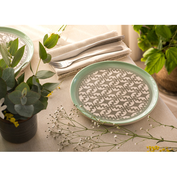 თეფში ხალიჩა - ნაცრისფერი, 2 image