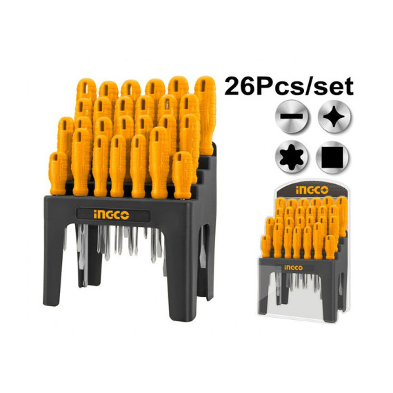 სახრახნისების ნაკრები 26 ც INGCO HKSD2658