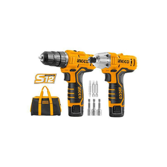 Lithium-Ion ელ. ხრახნდამჭერი 2-ნი კომპლექტი 12V (CKLI1201)