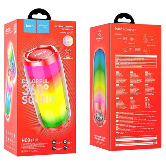 Hoco დინამიკი HC8 Pulsating colorful luminous wireless speaker 127978, 4 image